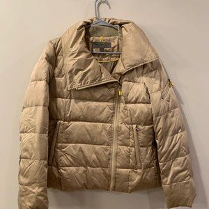 Marc New York Andrew Marc Gold Asymmetrical Puffer Coat Jacket Size Medium
